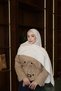 Square Geometric Patterned Jacquard Shawl