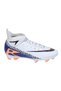 Unisex White Black Patterned Semi-Professional Turf Football Shoes - 7