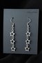 Silver Color Triple Star Dangle Earrings - Y2K Starry Earrings with Steel Hooks