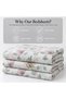 Turkish Style King Size Flat Bedsheet Set, 3 Pieces, 260 x 240 cm, 1 Flat Sheet and 2 Pillowcases (Ivory with Dusty Mauve) - 5