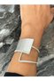Modern Thick Hammered Leopard Stone Bracelet/Bracelet