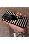 Realme C55 Compatible Striped Black Case, Shockproof Silicone, Stylish