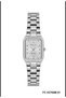 Milano Women's Silver Color Metal Strap Rectangular Case Stone Detailed Wristwatch – 20 mm - 2