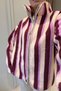 Burgundy - Vertical Line Detail Zipper Jacket Bordo - 4