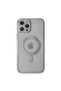 Apple iPhone 12 Pro Case Magneticsafe Laser Silicone - Silver - 3