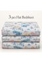 Turkish Style King Size Flat Bedsheet Set, 3 Pieces, 260 x 240 cm, 1 Flat Sheet and 2 Pillowcases (Ivory with Sky Blue) - 7