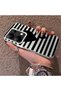 Poco M6 Pro 4g Compatible Striped Black Case, Shockproof Silicone, Stylish
