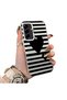 Samsung Galaxy A36/A56 Compatible Striped Black Case, Shockproof Silicone, Stylish - 2