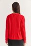Women's Red Lace Detailed V-Neck Long Sleeve Ribbed Knitwear Sweater Tk261069 60286723 - 6