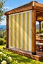 Yellow and White Striped Balcony Curtain, Balcony Tent Canvas, Balcony Sunshade - 6