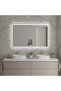Rectangular LED Mirror 110×80 cm, Front + Back Lighting, Defogging, 3 Light Modes, Touch - 5