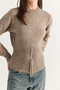 Women's Mink Crew Neck Zippered Knitwear Sweater Tk261160 60286720 - 6