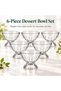 140ml Transparent Glass Dessert Bowls, Set of 6 - 6