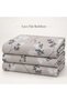 Turkish Style King Size Flat Bedsheet Set, 3 Pieces, 260 x 240 cm, 1 Flat Sheet and 2 Pillowcases (Light Grey with Charcoal and White) - 6