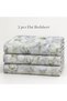 Turkish Style King Size Flat Bedsheet Set, 3 Pieces, 260 x 240 cm, 1 Flat Sheet and 2 Pillowcases (Misty Lavender with White) - 6