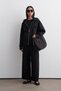 Soft Scuba Zippered Cardigan Black - 2
