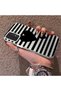 Samsung Galaxy A13 4G/5G Compatible Striped Black Case, Shockproof Silicone, Stylish