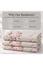 Turkish Style King Size Flat Bedsheet Set, 3 Pieces, 260 x 240 cm, 1 Flat Sheet and 2 Pillowcases (Cream Beige) - 5