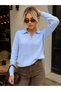 Women's Polo Collar Openwork Knitwear Sweater 12544 - 4