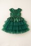 Girls Sparkling Sequin Ball Gown - Satin Bow and Layered Tulle Skirt, Special Occasion Princess Dress - 7