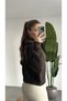 Women's Brown Reversible Zippered High Collar Wool Knitwear Cardigan Sweater - 5