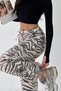 Women's Camouflage Patterned Drawstring Pants with Adjustable Cuffs - 6
