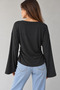 Women's Modal Side Gathered Spanish Sleeve Blouse - 3