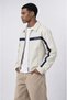 Men's Crew Embroidery Detailed Oversize Jacket Beige - 3