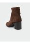 Genuine leather women's heeled boots - 5