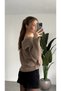 Women's Mink Sequined Madonna Collar Knitwear Sweater Boat Neck Sparkly Knit Sweater - 3