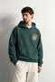 Men's Kangaroo Pocket Amsterdam Printed Embossed Hooded Oversize Sweatshirt - 3
