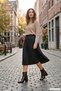 Women's Brown Zippered Thick Heeled Boots - 4