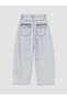 Lcw Teen Blue Barrel Fit Young Girl Jean Pants with Nevavm Difference - 3