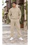 Men's Basic Crew Neck Sweatshirt and Sweatpants Set - Draped Comfortable Fit Sweatshirt and Sweatpants Combination Set