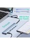 محول USB متعدد الوظائف 8 في 1، USB-C، قارئ بطاقات SD/TF، مدخل صوت 3.5 ملم، USB 3.0، مقبس مزدوج - 4