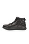 Rubber Sole Lace-Up Zippered Black Genuine Leather Men's Boots Hz1388-2297 - 2