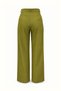 Buttoned Pleated Olive Green Palazzo Trousers - 3