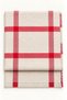 Women's Ecru Red Plaid Oversized Shawl 180X65 cm Soft Textured Short Tassel Winter Shawl Scarf – Shoulder Shawl - 2