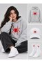 Hooded Oversize Sweatshirt Gray Unisex Set of 3 Hat and Socks