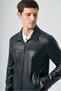 Black Berber Collar Standard Fit 100% Lambskin Coat 1038265150 - 5