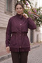 Women's Trench Coat with Lace Detail at the Hem