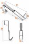 Single Hook Steel Hanger Behind Door Robe Hanger 17cm De143 - 2
