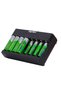8-Slot USB Battery Charger – Multi-Bay Fast Charging Station for Compatible Rechargeable Batteries