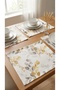 4-Piece Duck Fabric Placemat Set 33X44 cm – Eucalyptus Leaf and Branch Pattern, Stain-Resistant, Water-Resistant Decorative Placemat - 3