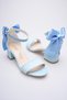 Blue Girls' Glittery Heeled Shoes - 3