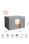 DUNISO 2 Pack 110L Wardrobe Clothes Organizer，Foldable Clothing Storage Boxes，Stackable Drawer Organ - 5