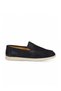 Navy Blue Genuine Leather Stylish Comfortable Espadrille Men's Casual Shoes Loafer 6K020-217 - 2