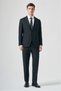 Black Mono Collar 6 Drop Comfort Fit Full Lining Wool Suit 1001265157