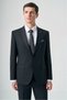 Black Mono Collar Striped 6 Drop Comfort Fit Full Lining Wool Suit 1001265156 - 3