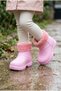Children's Waterproof Rain Boots with Plush Detailing and Fur Inside - 2